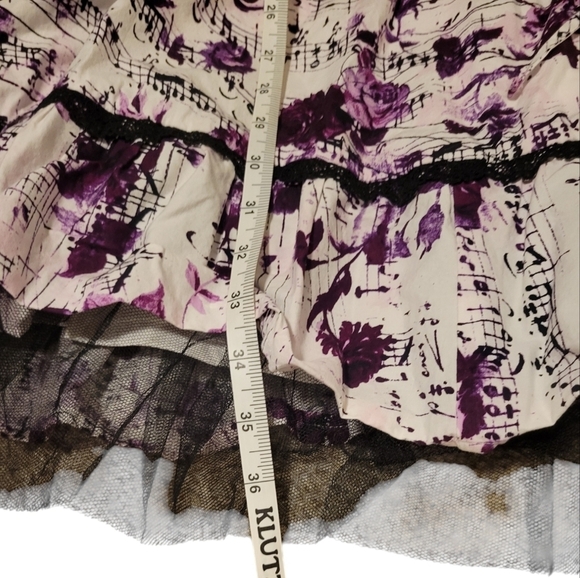 Hot Topic Rockabilly Music Note Dress w/Petiicoat Layer Sleeveless Cinch Boddess - Picture 6 of 14